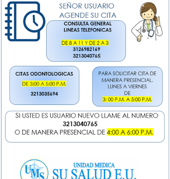 Información de nuestros horarios de atención